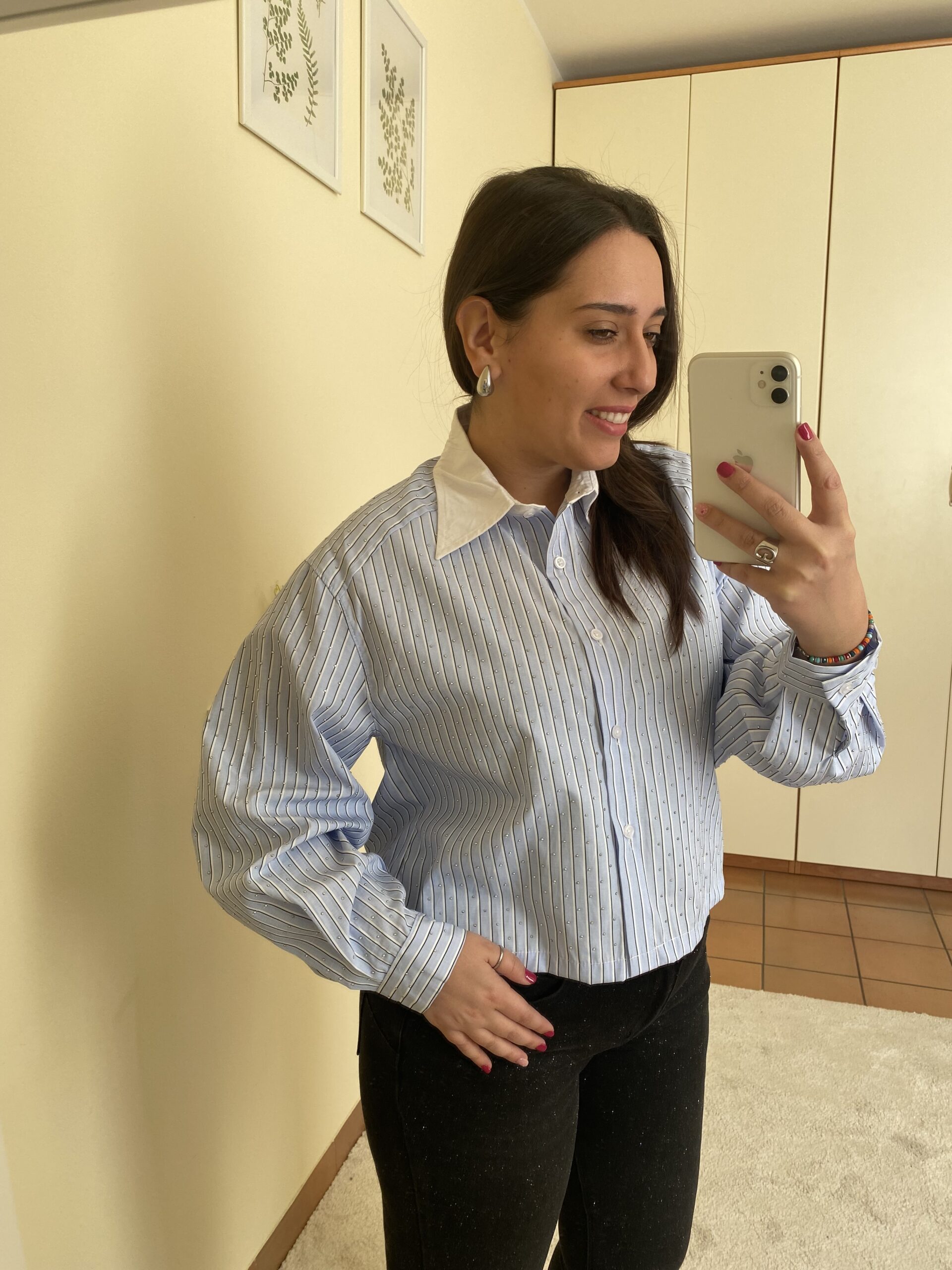 Camicia-diamond-con-maniche-a-palloncino